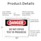 Signmission Do Not Enter Test In Progress Danger Sign, Plastic, 10in W x 7in L, 2PK OS-2PACK-DS-P-710-L-2139 - alternate 3